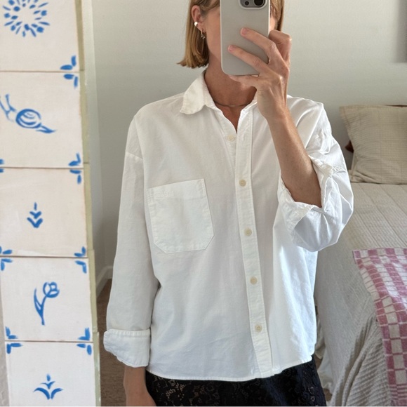 Djerf Avenue White Button Up - Picture 9 of 10